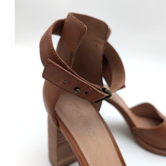 Madewell Paulette Block Heel Sandal Women's English Saddle Size US10 EU41 - Picture 10 of 11